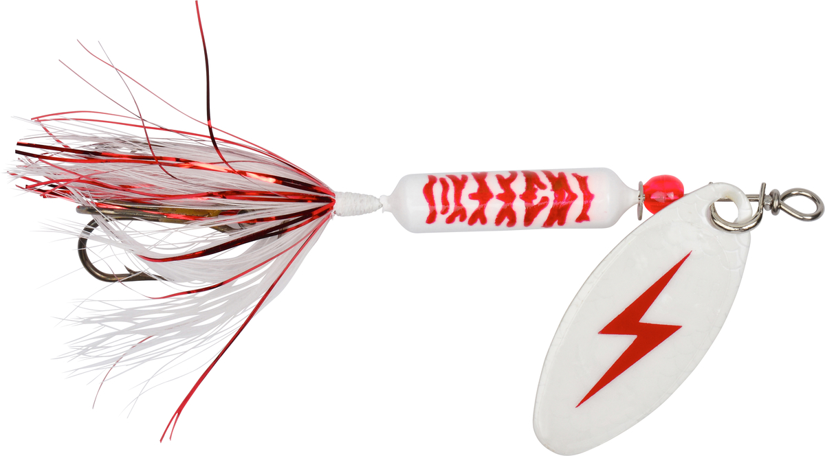 ROOSTER TAIL Original 206FRBT Fishing Lure, Spinner, Bass, Crappie,  Gamefish, Perch, Trout, Flo Red Black Tiger Lure