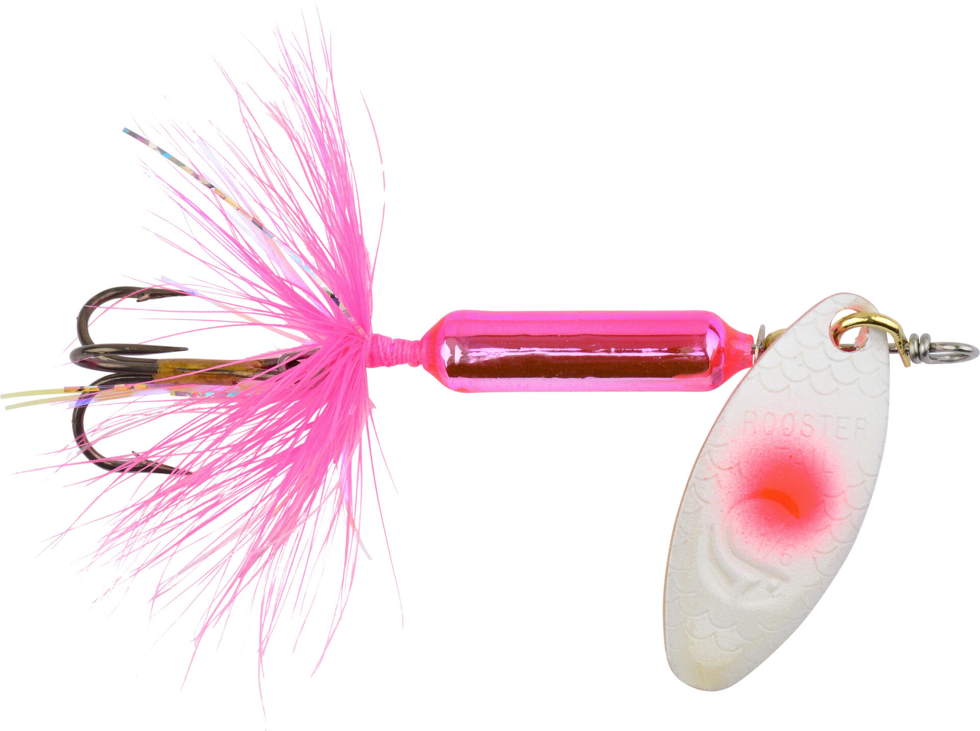 Yakima Worden's Rooster Tail Lure, Chrome Whitetail, 1/24 Oz.