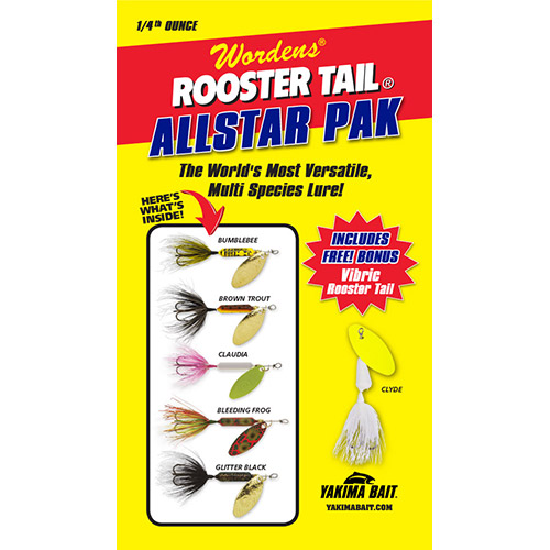 ROOSTER TAIL LOT OF 2 Worden's Trout Bass Spinners 1/6oz WHITE RED