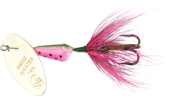 Yakima Bait Worden's Vibric Rooster Tail Lure, Glitter Flame, 1/2